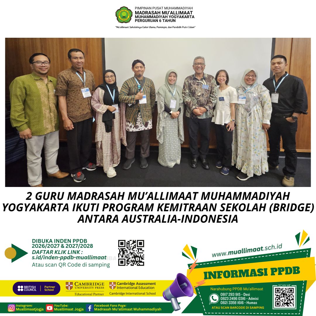 2 GURU MADRASAH MU’ALLIMAAT MUHAMMADIYAH YOGYAKARTA IKUTI PROGRAM KEMITRAAN SEKOLAH (BRIDGE) ANTARA AUSTRALIA-INDONESIA