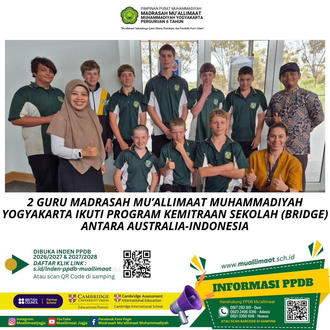 2 GURU MADRASAH MU’ALLIMAAT MUHAMMADIYAH YOGYAKARTA IKUTI PROGRAM KEMITRAAN SEKOLAH (BRIDGE) ANTARA AUSTRALIA-INDONESIA