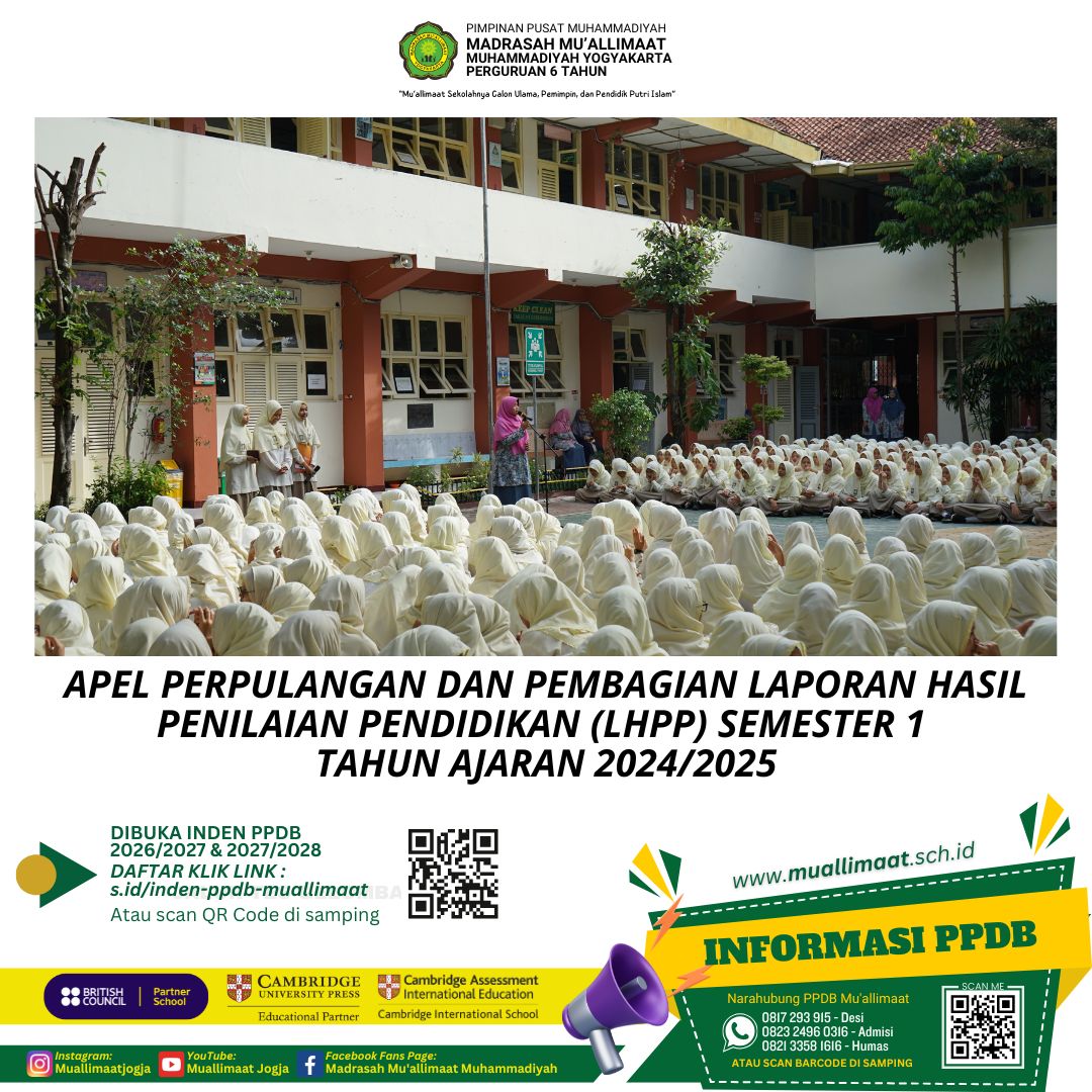 APEL PERPULANGAN DAN PEMBAGIAN LAPORAN HASIL PENILAIAN PENDIDIKAN (LHPP) SEMESTER 1 TAHUN AJARAN 2024/2025