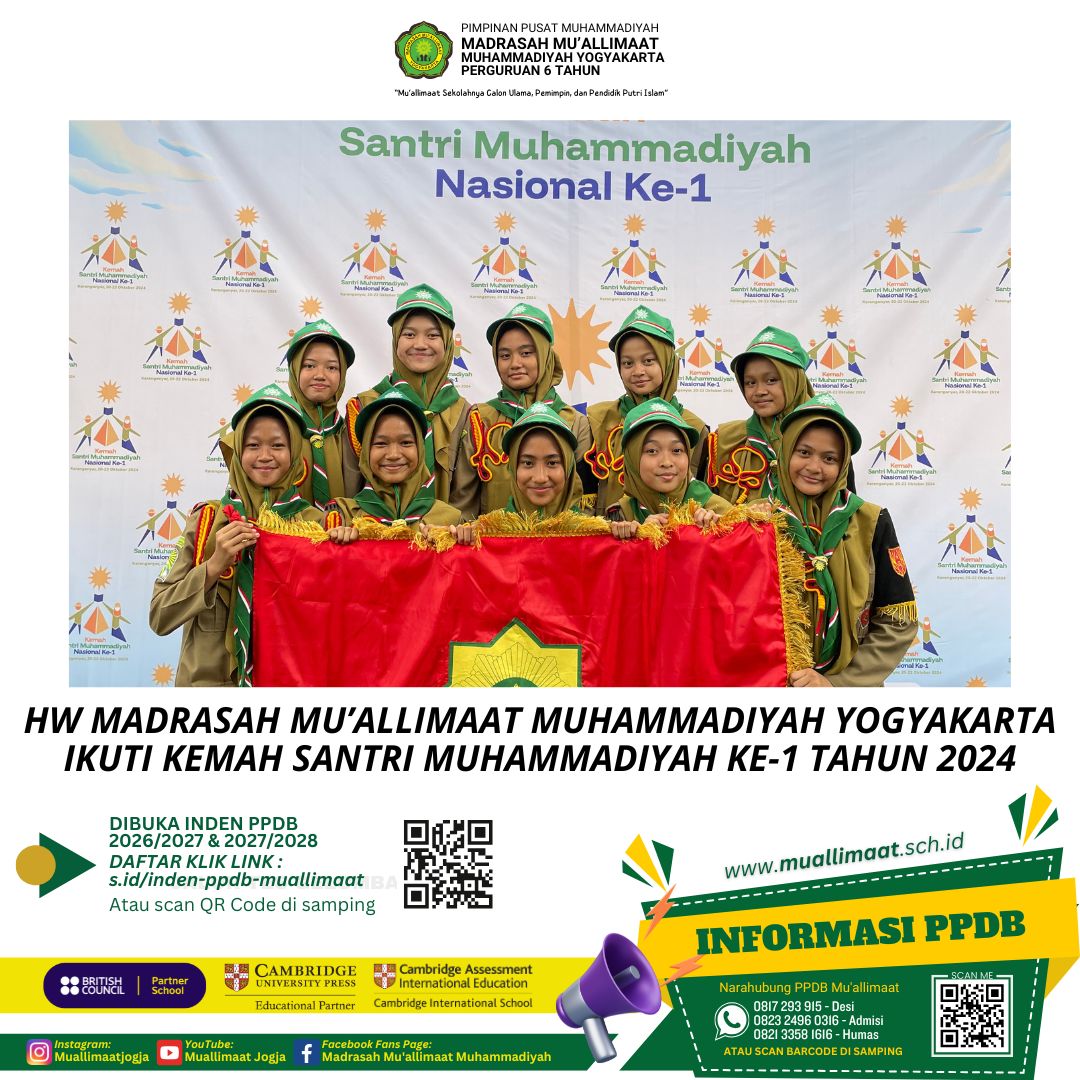 HW MADRASAH MU’ALLIMAAT MUHAMMADIYAH YOGYAKARTA IKUTI KEMAH SANTRI MUHAMMADIYAH KE-1 TAHUN 2024