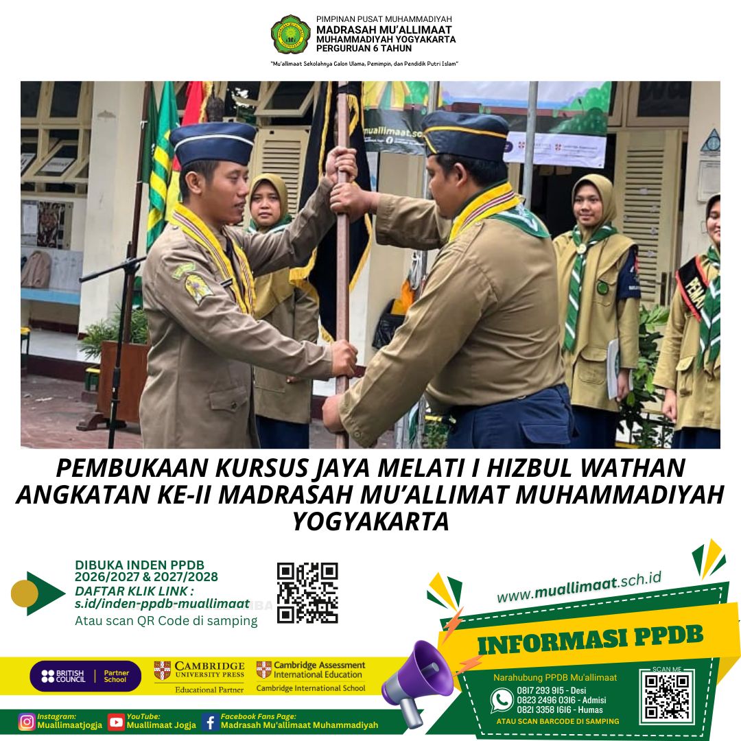 PEMBUKAAN KURSUS JAYA MELATI I HIZBUL WATHAN ANGKATAN KE-II MADRASAH MU’ALLIMAT MUHAMMADIYAH YOGYAKARTA