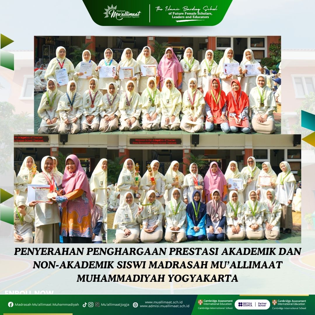 PENYERAHAN PENGHARGAAN PRESTASI AKADEMIK DAN NON-AKADEMIK SISWI MADRASAH MU’ALLIMAAT MUHAMMADIYAH YOGYAKARTA