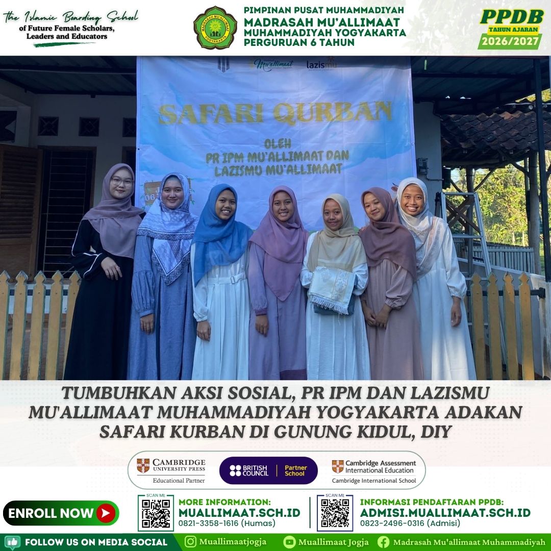 TUMBUHKAN AKSI SOSIAL, PR IPM DAN LAZISMU MU'ALLIMAAT MUHAMMADIYAH YOGYAKARTA ADAKAN SAFARI KURBAN DI GUNUNG KIDUL, DIY